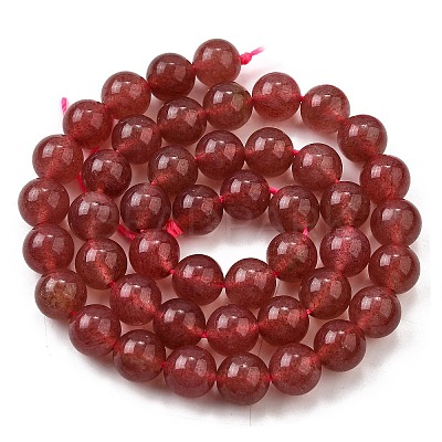 Natural Strawberry Quartz Beads Strands X-G-L621-B09-8mm-1