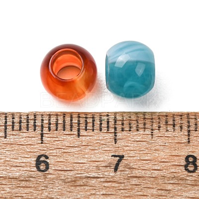 Opaque Acrylic Imitation Gemstone European Beads AC-CBABC78-07-1