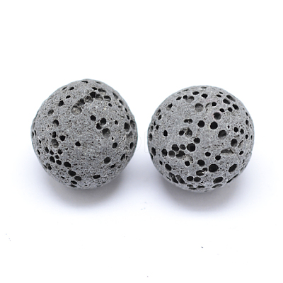 Unwaxed Natural Lava Rock Beads LS-G-F325-14mm-18-1