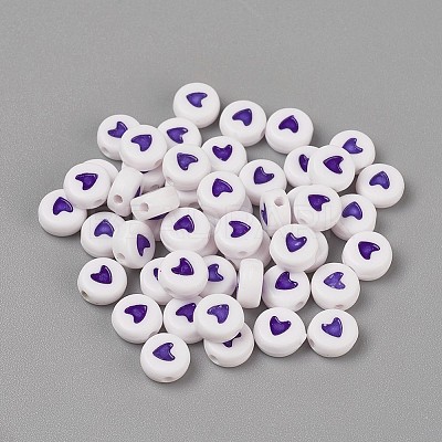 Acrylic Enamel Beads LS-OACR-WH0003-04G-1