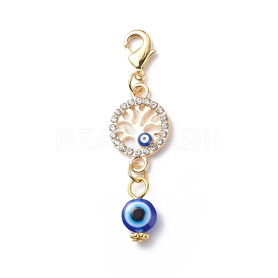Evil Eye Theme Pendant Decorations HJEW-JM00782-1