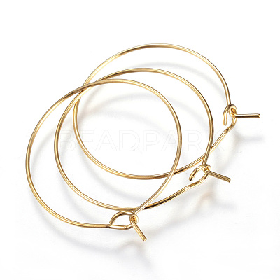316L Surgical Stainless Steel Hoop Earring Findings X-STAS-D164-01G-1