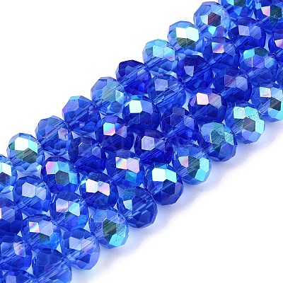 Electroplate Glass Beads Strands EGLA-A044-T8mm-L14-1