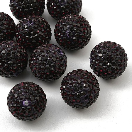 Grade A Rhinestone Pave Disco Ball Beads RB-Q105-1-1