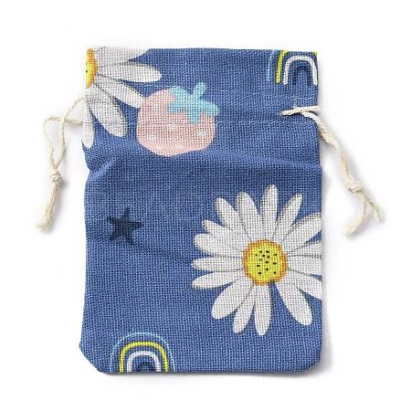 Cotton & Linen Drawstring Gift Bags ABAG-TAC0006-07B-1