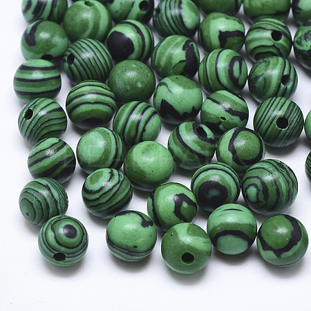 Synthetic Malachite Beads G-T122-25C-08-1