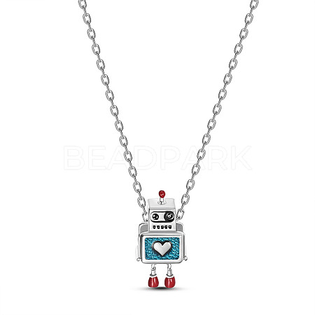 SHEGRACE Rhodium Plated 925 Sterling Silver Pendant Necklaces JN977A-1