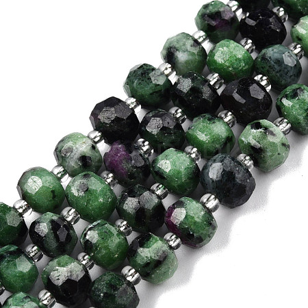 Natural Ruby Zoisite Beads Strands G-N327-08W-1