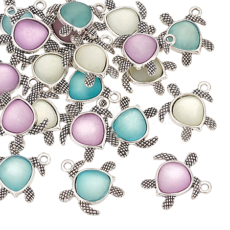 18Pcs Glass Pendants FIND-OC0002-51-1