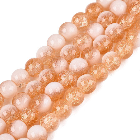Crackle Glass Beads Strands GLAA-U001-6mm-10-1