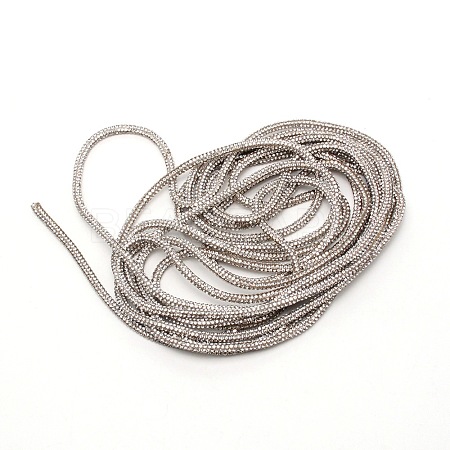 Glass Rhinestone Cords OCOR-WH0065-09-1