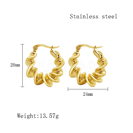 Stainless Steel Hoop Earrings for Women QX9021-1-1