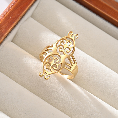 304 Stainless Steel Cuff Open Rings WG29F56-07-1