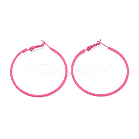 Baking Paint 201 Stainless Steel Hoop Earrings EJEW-P185-B01-05-1