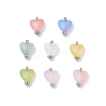 8Pcs Transparent Acrylic Pendants PALLOY-JF04341-01-1