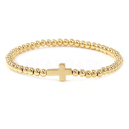 Brass & 304 Stainless Steel Beads Stretch Bracelets Set LS-EI7625-3-1