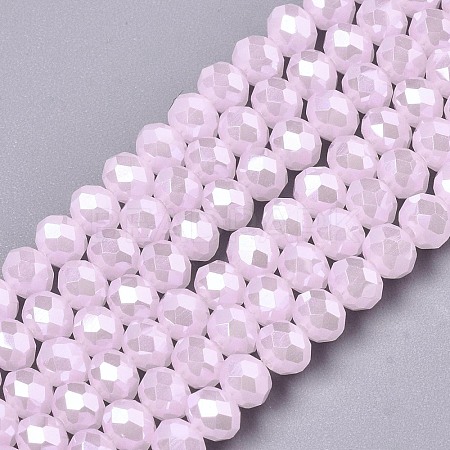Electroplate Glass Beads Strands EGLA-A034-J6mm-A09-1