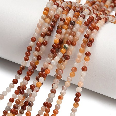 Natural Agate Beads Strands G-Z116-A21-3mm-1