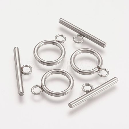 304 Stainless Steel Toggle Clasps STAS-F086-B-06P-1