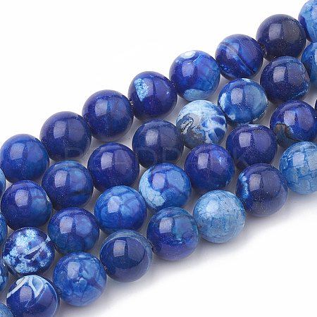 Dyed Natural Crackle Agate Beads Strands G-T100-02A-1