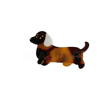 Dog Cellulose Acetate(Resin) Alligator Hair Clips PW-WG0720E-02-1