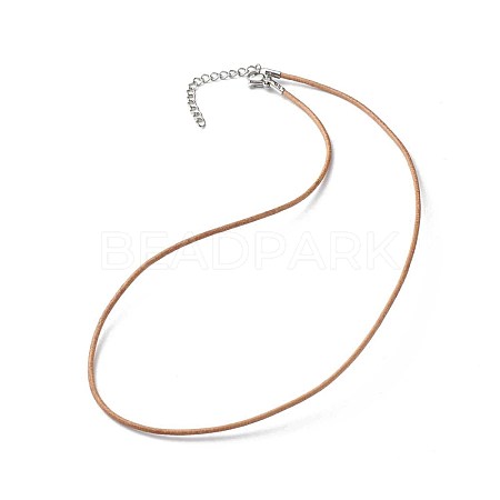 Cowhide Leather Choker Necklaces NJEW-JN03597-01-1