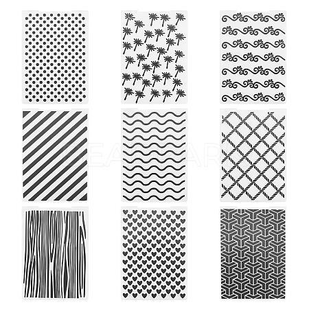 Plastic Embossing Folders DIY-GL0001-14-1