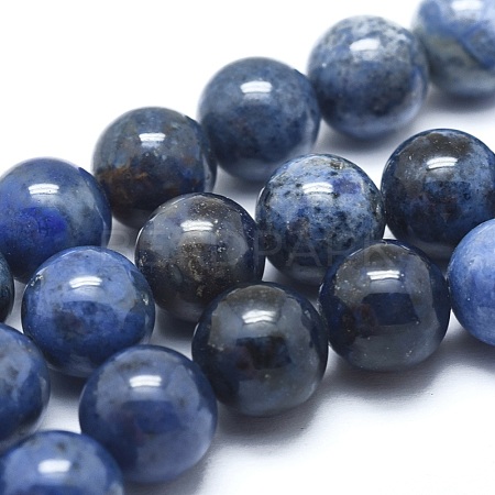 Natural Dumortierite Quartz Bead Strands G-I224-01-8mm-1