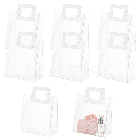 Valentine's Day Rectangle Transparent PVC Storage Bags with Handle ABAG-WH0046-05B-1