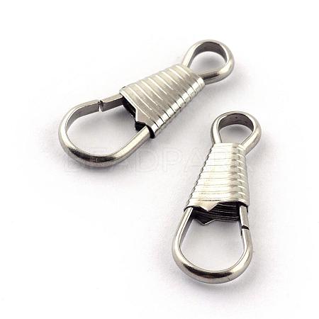 Tarnish Resistant 304 Stainless Steel Keychain Clasp Findings STAS-S047-062-1