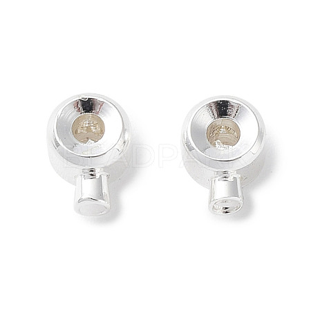 Brass Crimp Beads X-KK-Z030-17A-S-1