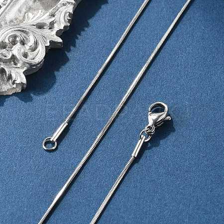 Non-Tarnish 304 Stainless Steel Snake Chains Necklaces X-STAS-F094-24P-1