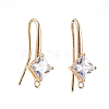 Brass Earring Hook X-ZIRC-Q019-002G-2