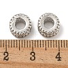 Rack Plating Brass Micro Pave Clear Cubic Zirconia Beads KK-U030-06P-2