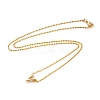 Golden Plated Brass Initial Pendant Necklaces NJEW-JN03299-03-3