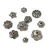 200Pcs 10 Styles Zinc Alloy Bead Caps FIND-CJ0004-70-8