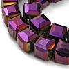 Electroplate Glass Beads Strands EGLA-D018-6x6mm-84-2