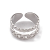 304 Stainless Steel Cuff Rings RJEW-G285-82P-2
