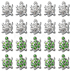 32Pcs 2 Colors Alloy Rhinestone Slide Charms FIND-SC0010-40-1