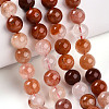 Natural Red Quartz Beads Strands G-T140-8mm-01-3