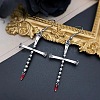 Halloween Cross Alloy Dangle Earrings FS-WG09240-01-2