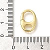 Rack Plating Oval Brass Spring Gate Rings KK-Z086-53G-05-3