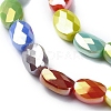 Electroplate Glass Beads Strands X-EGLA-C004-06-3