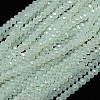 Crystal Glass Rondelle Beads Strands EGLA-F049C-01-2