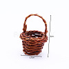 Dollhouse Miniature Wicker Handheld Basket for Pretend Play Toy Scene Decoration PW-WG40785-01-3