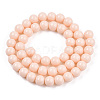 Opaque Solid Color Glass Beads Strands X-GLAA-T032-P8mm-09-3