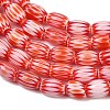 Handmade Millefiori Glass Oval Bead Strands LK-Z001-01B-06-2