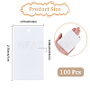 100Pcs Rectangle PP Plastic Price Tags CDIS-SP0001-39-2