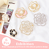 ARRICRAFT 6Pcs 6 Style Flower Safety Pin Brooch for Women JEWB-AR0001-07-4