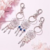   Woven Net/Web with Feather Alloy Keychain KEYC-PH0001-19-5
